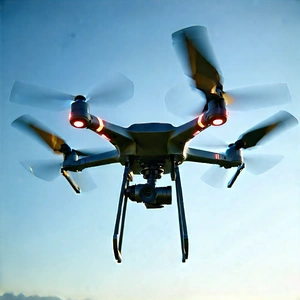 Drone With Streaming Content With Drone Flying