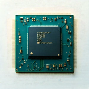 Close-up of microprocessor