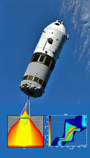 A Large Spacecraft, Possibly A Space Shuttle, Being Towed By A Cable
