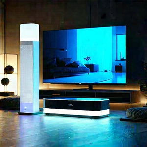 Smart Home Device With Holographic Display With Living Room