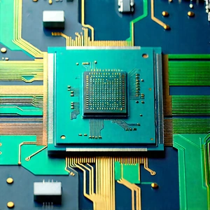 Close-up of microprocessor