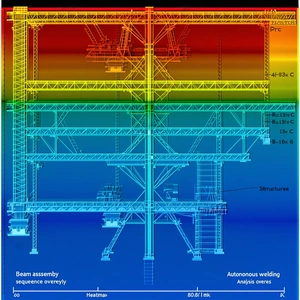 The Image Is A 3d Model Of A Large Structure, Possibly A Bridge Or A Building