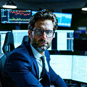 Business Cinema 4D: Legal professional using multiple monitors