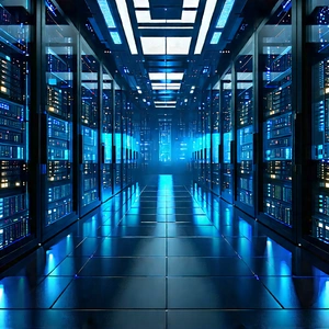 Futuristic Server Room With Image, There