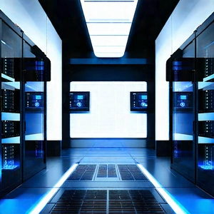 Futuristic Server Room With Image, There