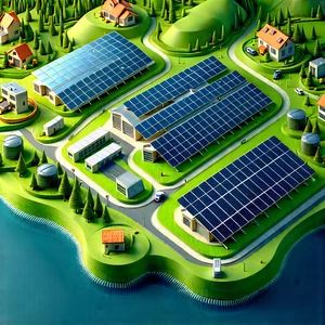 Innovative Renewable Energy (design:1.21) With Large Solar