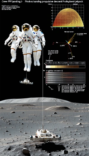In The Image, There Are Four Astronauts In Space Suits, Each Holding Onto A Rope