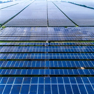 Tech Aerial Photography: Innovative Renewable Energy (design:1.35) With Large Solar