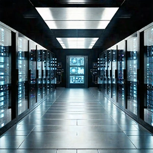 Futuristic Server Room With Image, There