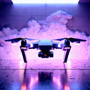 Drone With Glowing Screen With Drone, Specifically