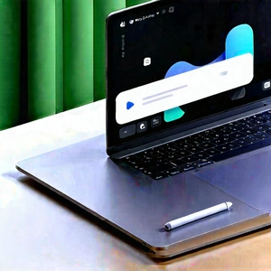Laptop With Streaming Content With Laptop Computer