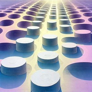 Tech Pastel Drawing: Close-up Of Sensor Array With Large Number