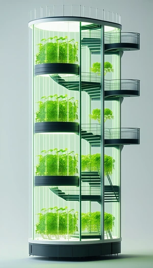 A Large, Multi-level Greenhouse Filled With Various Plants