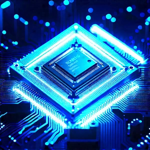 Microchip with blue light (glow:1.41)