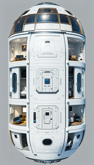 image, there large white spacecraft