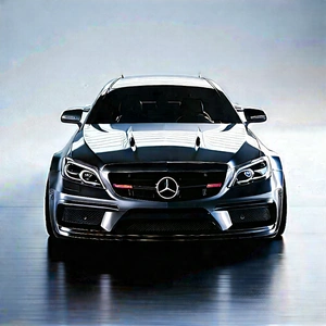 Automotive Technology In Design Studio With Black Mercedes