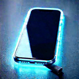 Smartphone With Glowing Screen With Cell Phone