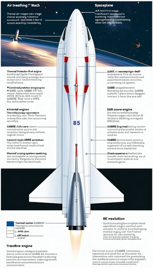 The Image Is A Diagram Of A Rocket Engine, Showing The Various Components And Their Functions