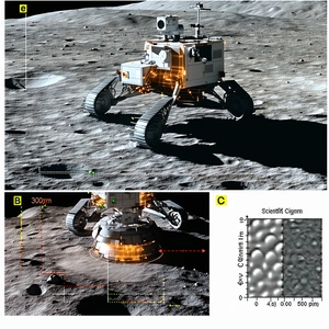 A Robotic Vehicle, Possibly A Rover, On A Rocky Surface