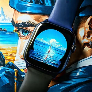 Smart watch with (digital:1.19) artwork