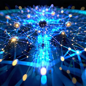 Tech Hdr Photography: Blockchain Network Visualization With Image, There