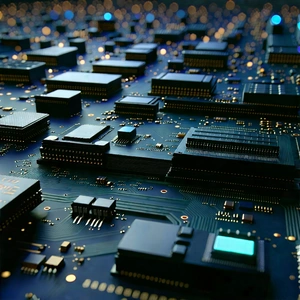 Close-up Of Sensor Array With Computer Circuit