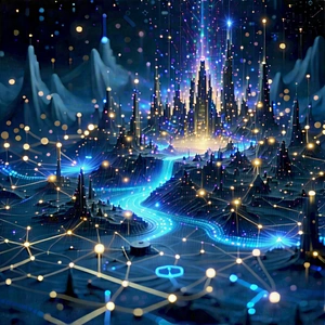 Blockchain Network Visualization With Image, There