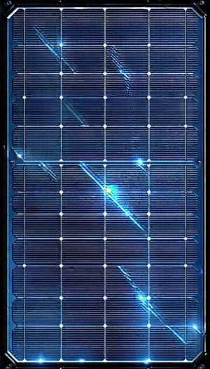 Solar panel with data streams