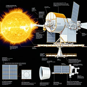 A Diagram Is Shown Of A Spacecraft, With Various Parts Labeled