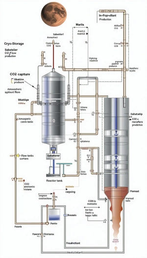 A Diagram Is Shown Of A Chemical Plant, With A Large Pipe Leading To A Reactor