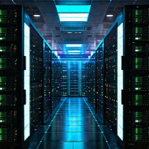 Futuristic server room