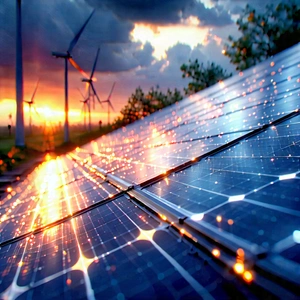 Innovative Renewable Energy (design:1.22) With Large Solar
