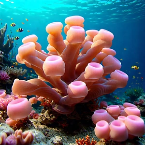 Nature Long Exposure Photography: Coral Reef In Spring Bloom With Vibrant Underwater