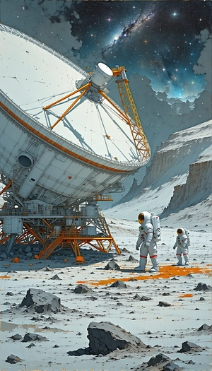 In The Image, There Are Two Astronauts Standing On A Rocky