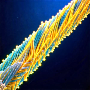 Close-up Of Fiber Optic Cables With Blue Yellow