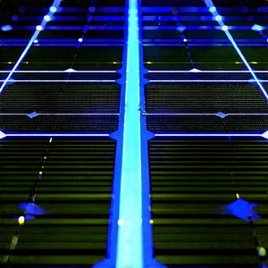 Solar panel with blue light (glow:1.25)