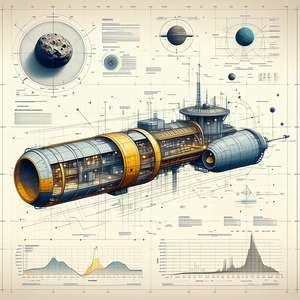 detailed illustration spacecraft
