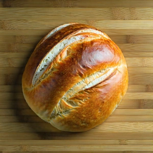 Lifestyle Commercial Photography: Artisanal Bread Prepared With (vibrant:1.3) Colors With Wooden Cutting