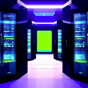 (futuristic:1.31) Server Room With Image, There