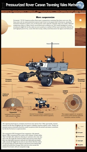 The Image Is A Poster That Features A Robotic Vehicle, Likely A Rover, On A Desert-like Terrain