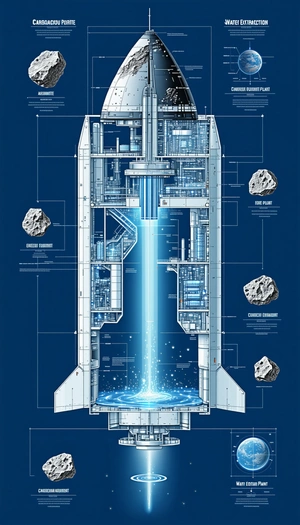 The Image Is A Detailed Blueprint Of A Space Shuttle, Showcasing Its Various Components And Systems