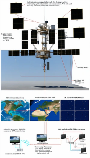 The Image Is A Diagram Showing The Different Parts Of A Satellite