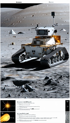 A White Robotic Vehicle, Possibly A Rover, Driving Across A Rocky Terrain