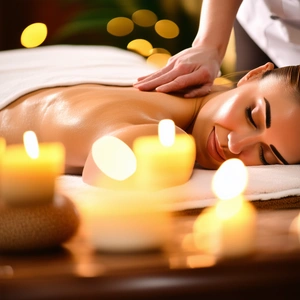 woman lying massage