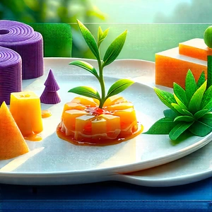Lifestyle 3d Render: Plant-based Dish Prepared With Artistic Presentation With White Plate
