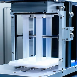 A Machine Is Shown In The Image, With A White Plastic Object Sitting On Top Of It