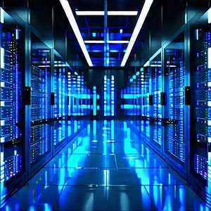 Futuristic Server Room With Image, There