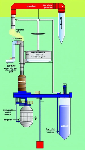 A Large Industrial Plant With A Blue Structure And A Large Blue Tank