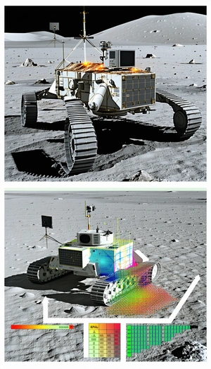 A White Robotic Vehicle With A Large Camera On Its Front