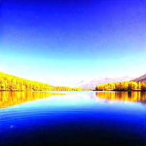 Nature Product Photography: Clear Sky Over Alpine (lake:1.25) With Serene Lake